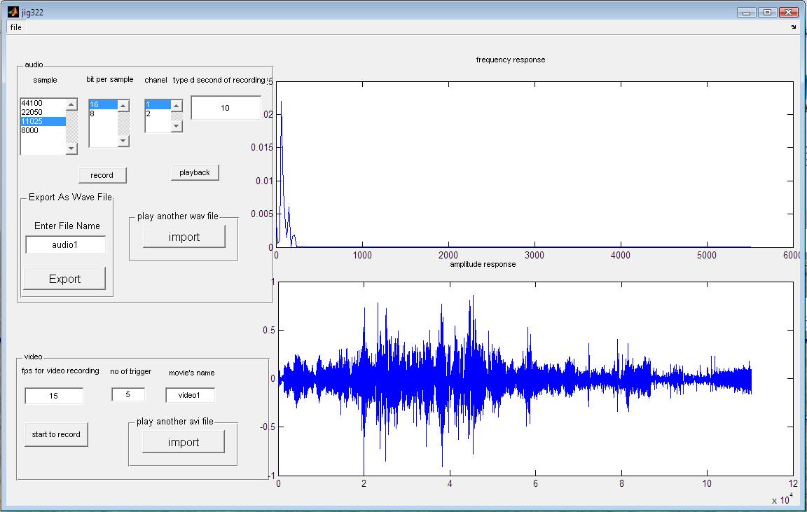 Audio/video recorder & player application based on matlab Audio/video recorder & player application based on matlab